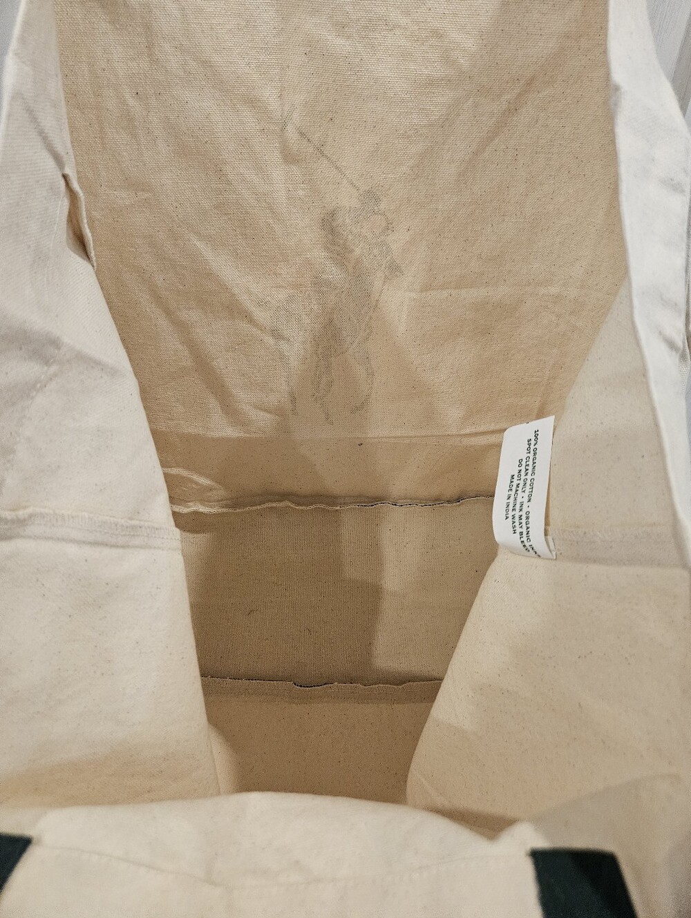 Polo Ralph Lauren Waterkeeper Alliance Organic Cotton Canvas Tote Bag Green Pony - Picture 7 of 8